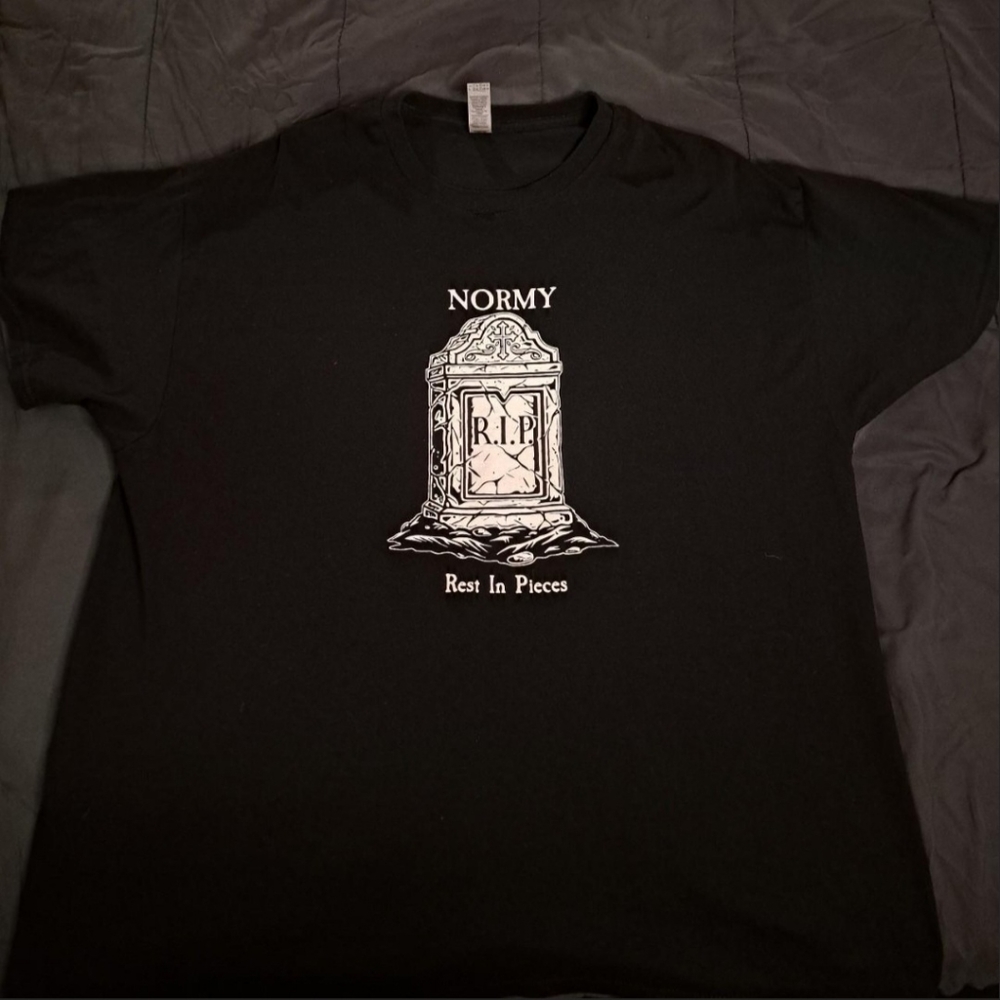 Normy "Rest In Pieces" White Graphic T-shirt